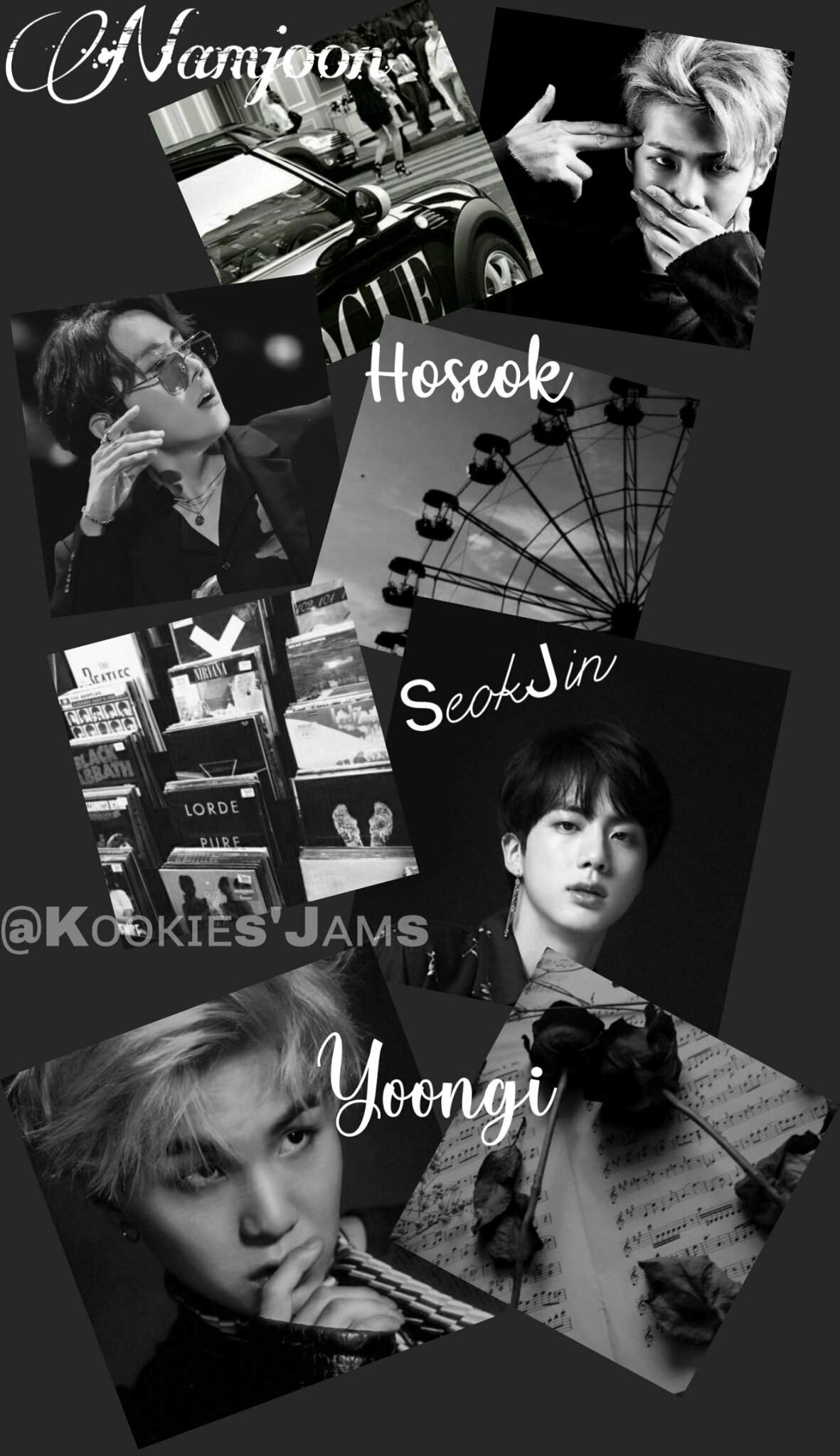 BLACK AND WHITE AESTHETIC BTS HYUNG LINE WALLPAPER EDIT. ARMY's Amino