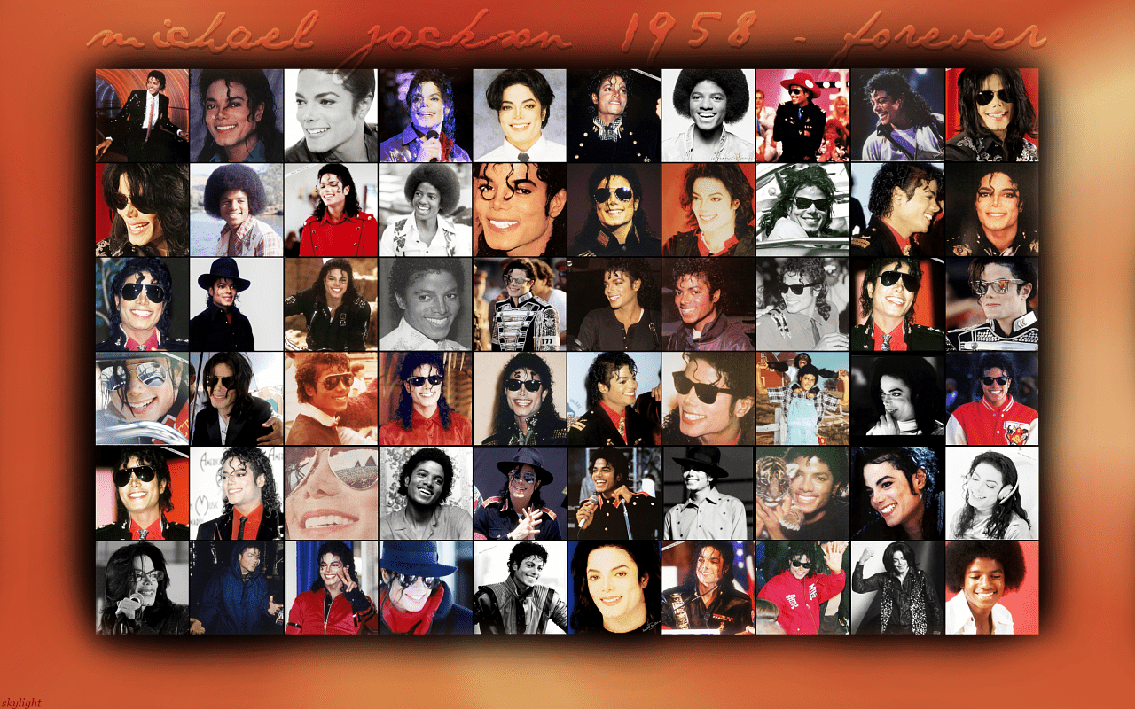 A collage of Michael Jackson's different looks throughout his career. - Michael Jackson