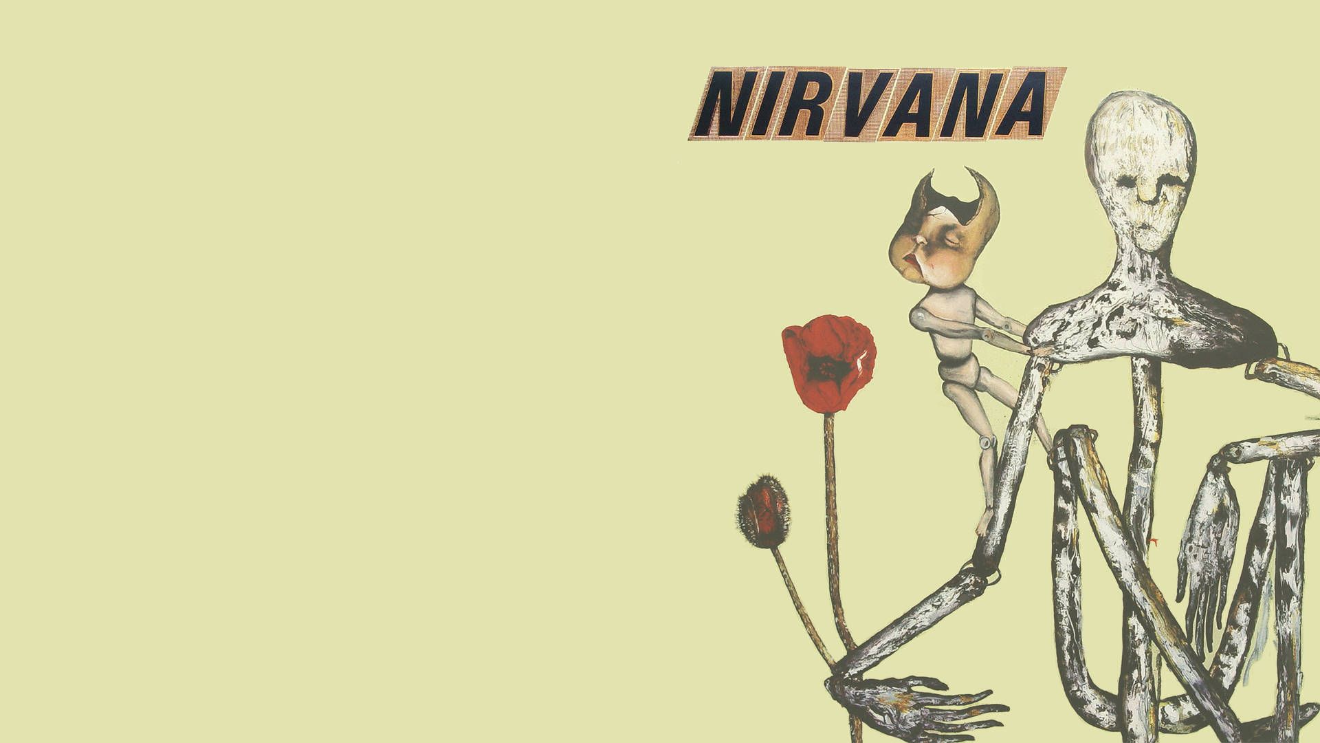 A poster with the words nirvana - Nirvana