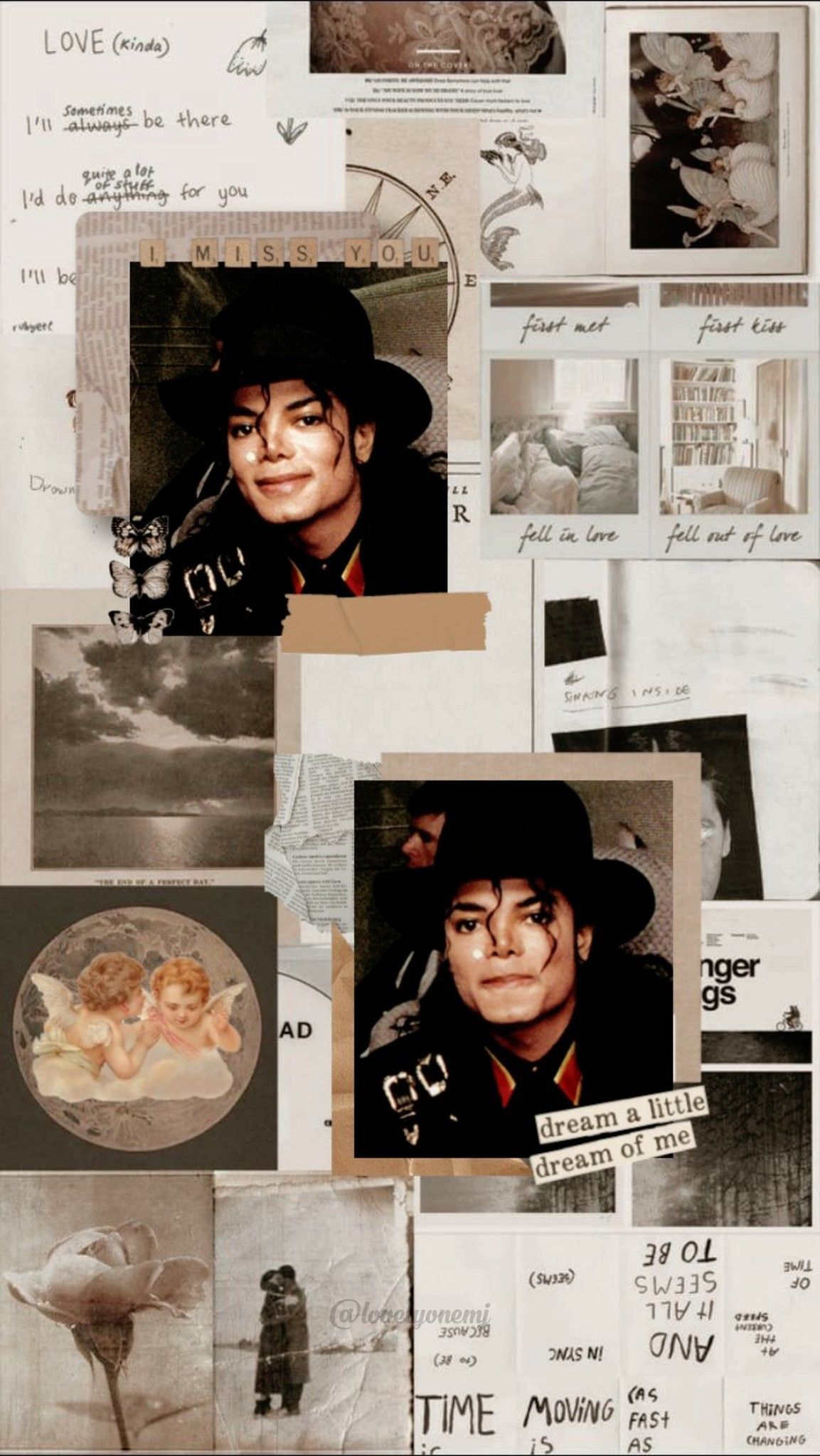 A collage of Michael Jackson photos and other images. - Michael Jackson