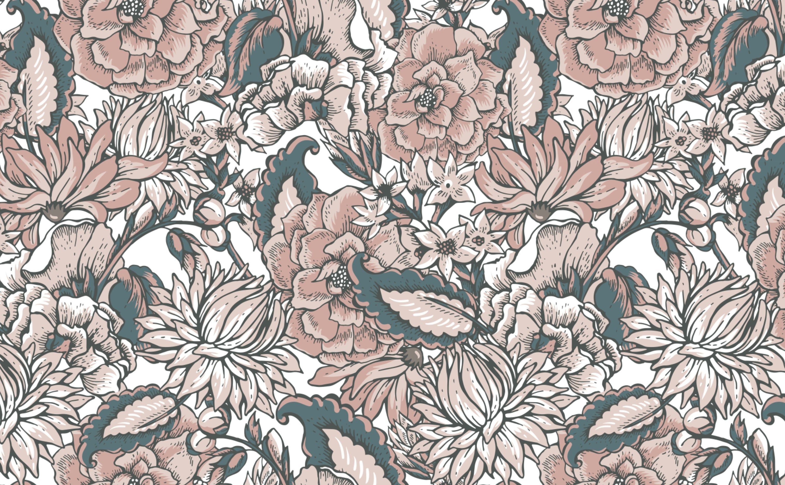 A vintage style floral pattern - Boho