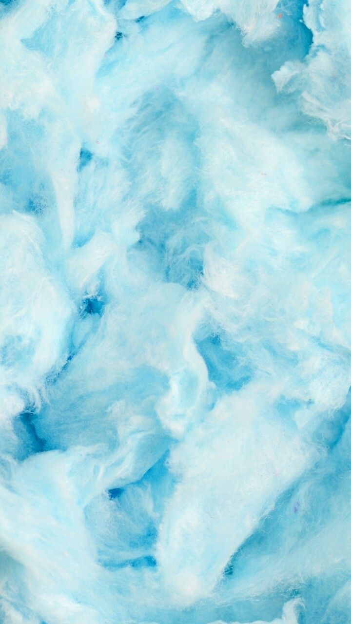 A blue and white painting of clouds - Candy