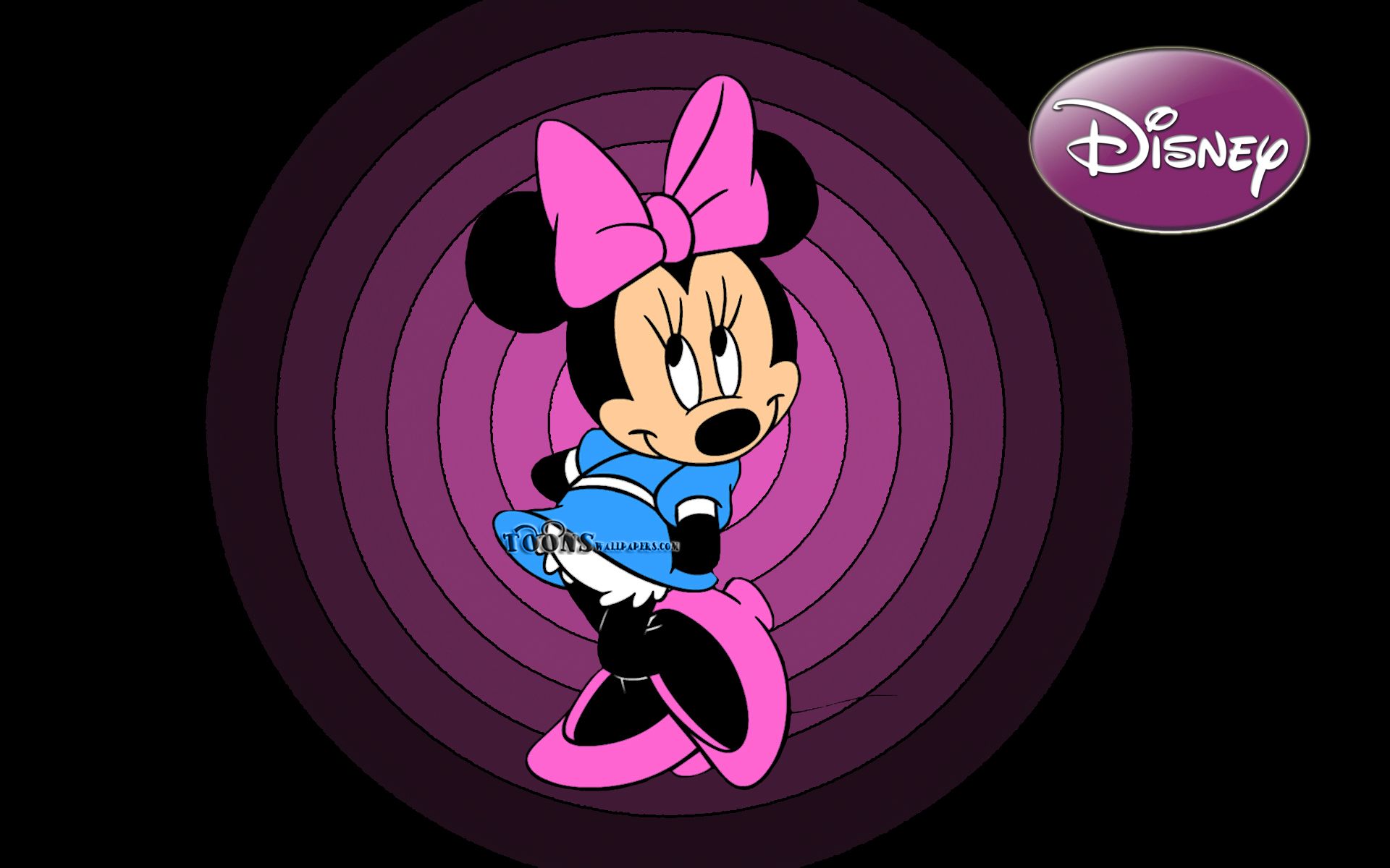 Minnie mouse in a purple circle - Minnie Mouse