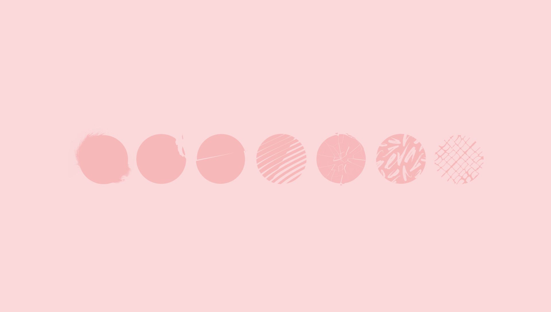 Pink circles on a pink background - Soft pink, pink, pastel pink, Korean