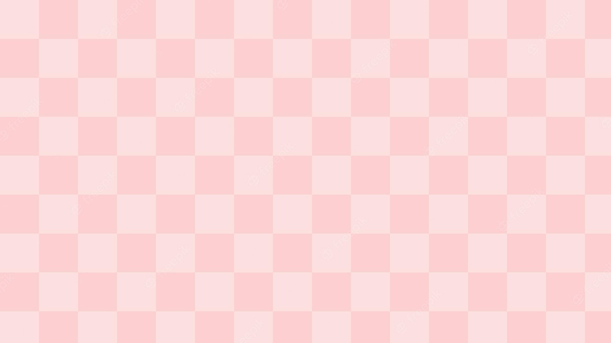 Premium Vector. Cute pastel pink checkers gingham plaid aesthetic checkerboard wallpaper illustration perfect for wallpaper backdrop postcard background for your design