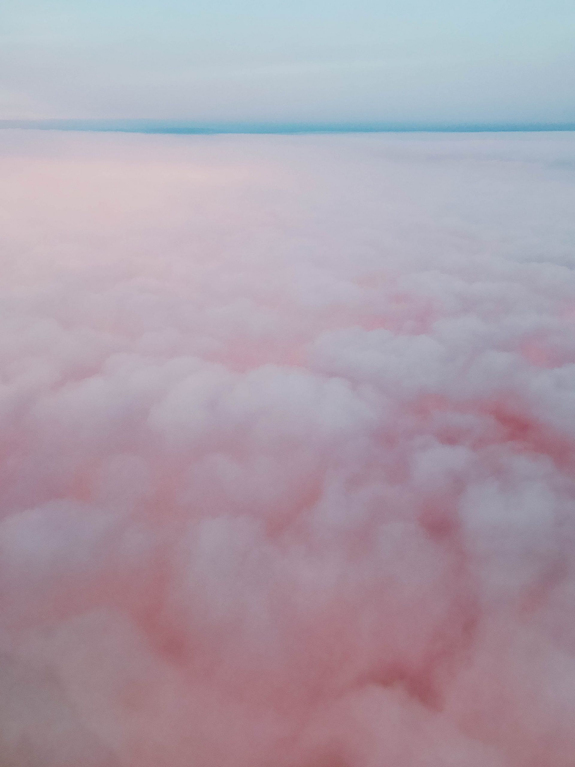 A pink cloud is in the sky - Pastel pink