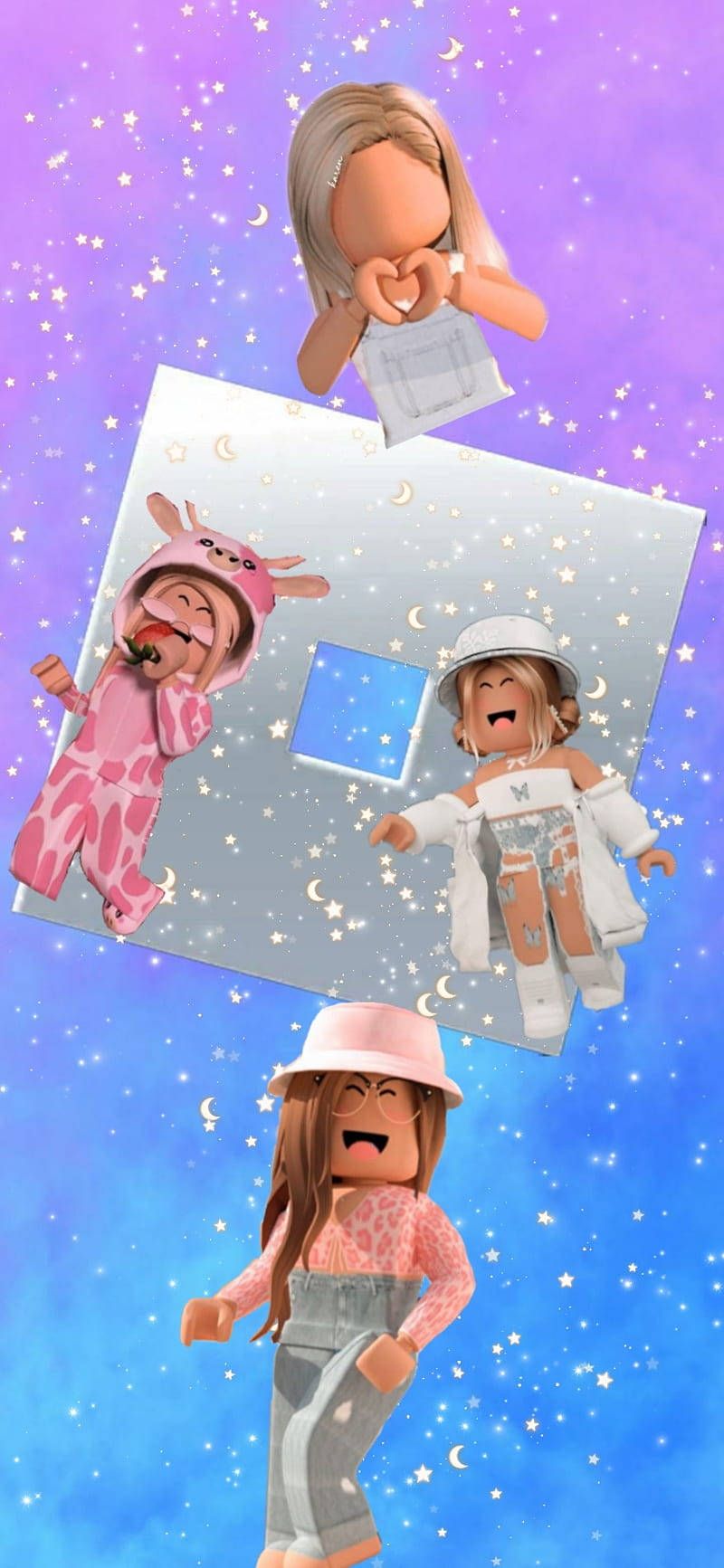 Download Aesthetic Roblox Girls Collage Wallpaper