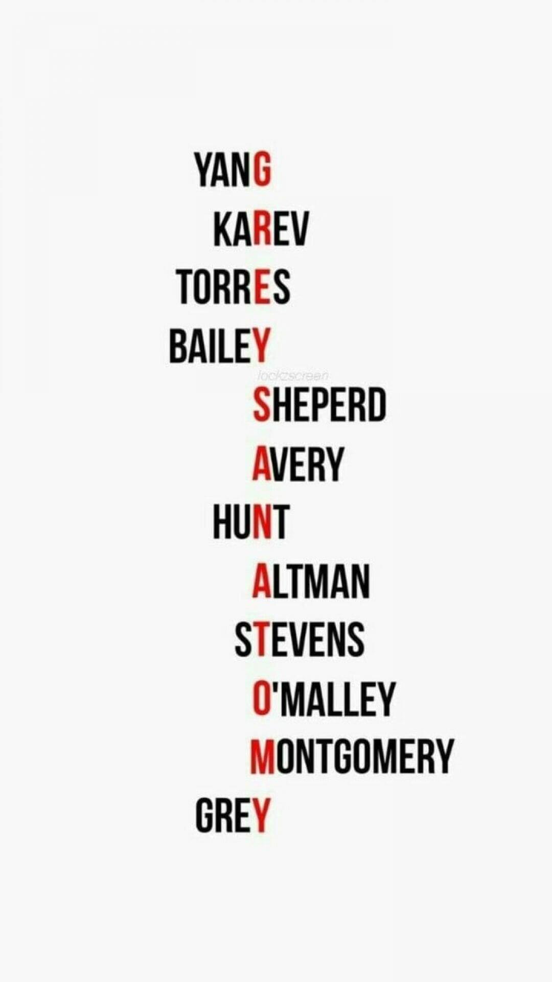 A list of the main characters of Grey's Anatomy. - Grey's Anatomy