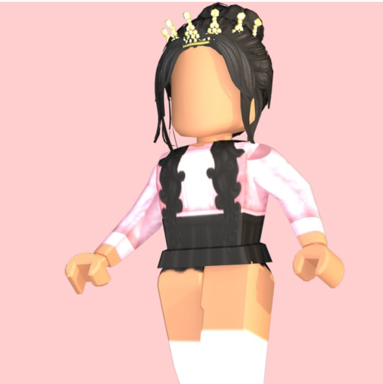 A 3d model of the character in pink - Roblox