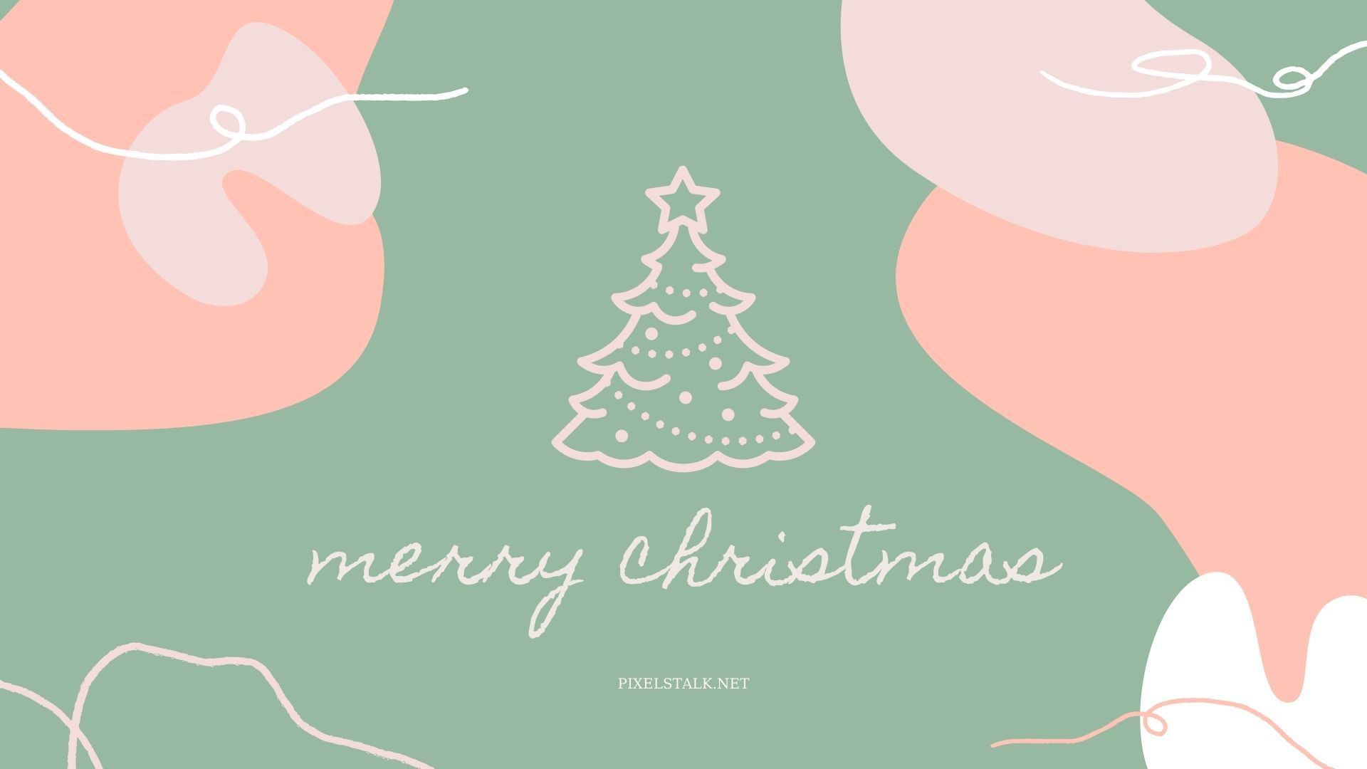 A christmas card with the words merry Christmas - Cute Christmas