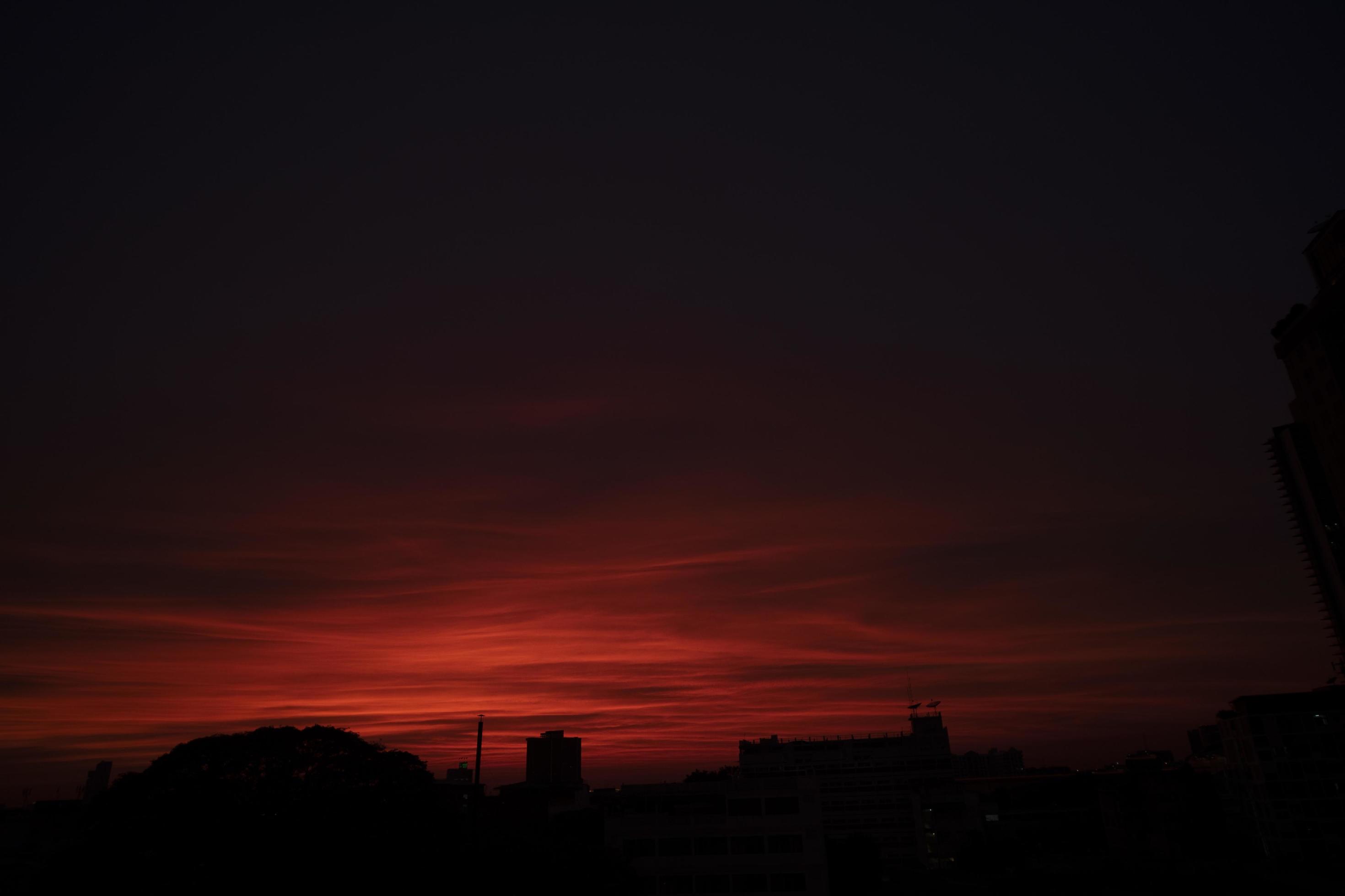 City Skyline Silhouette Sunset with Parliament building and cityscape in Bangkok Thailand. Another beautiful sunset sky. Sunset sky sun clouds. Sunset wallpaper. Aesthetic wallpaper. Sky aesthetic