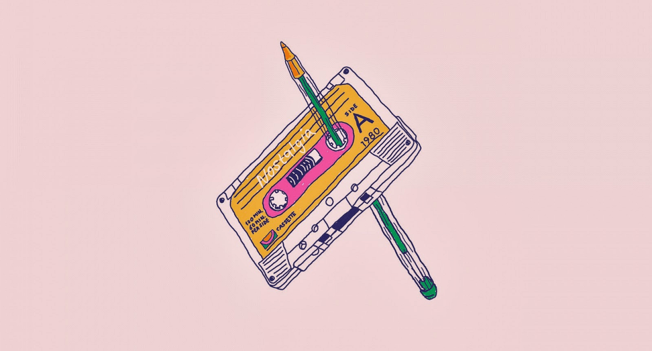 A cassette tape with a pen on top of it - Lo fi