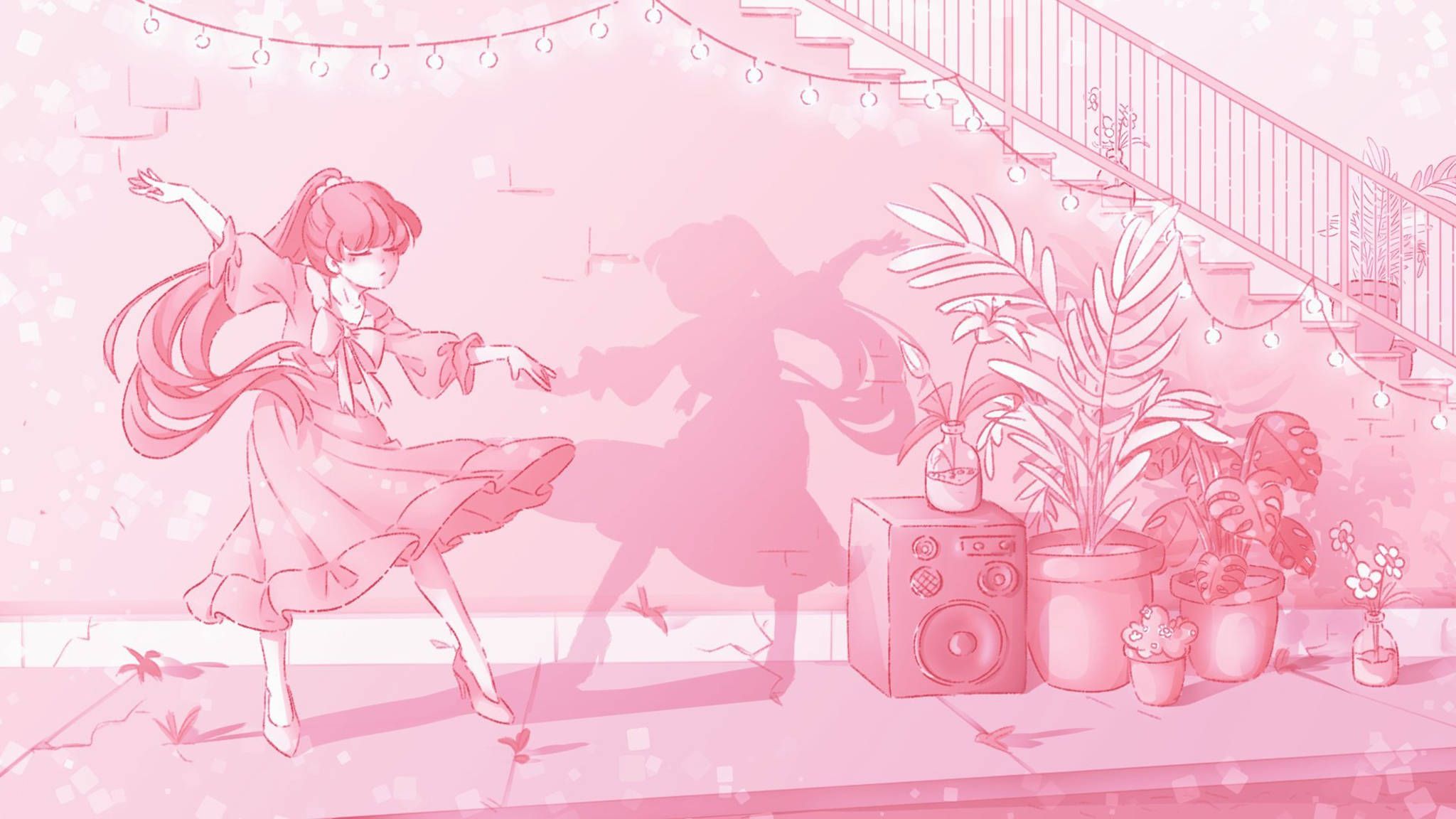 Download Pink Anime Aesthetic Dancer Wallpaper