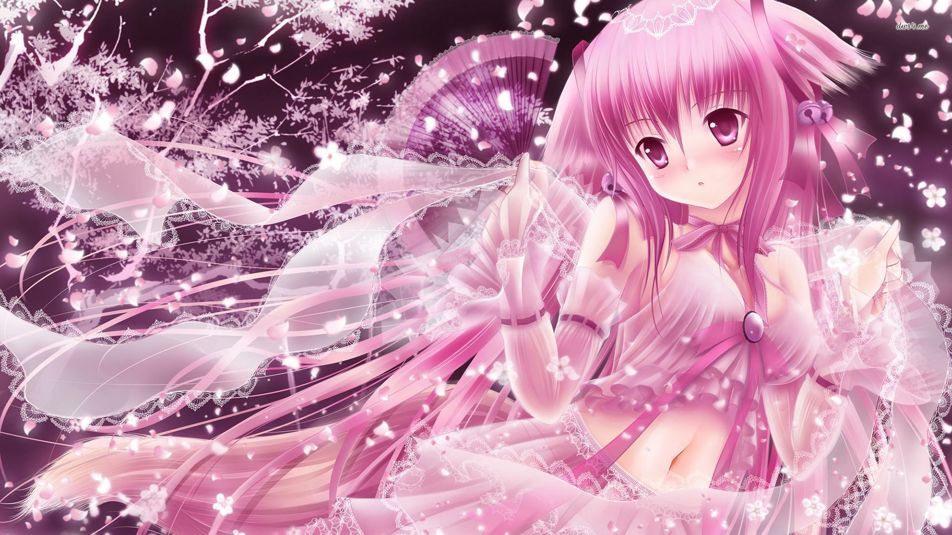 Anime girl in a pink dress wallpaper - Digital Art wallpapers - #13699 - Pink anime