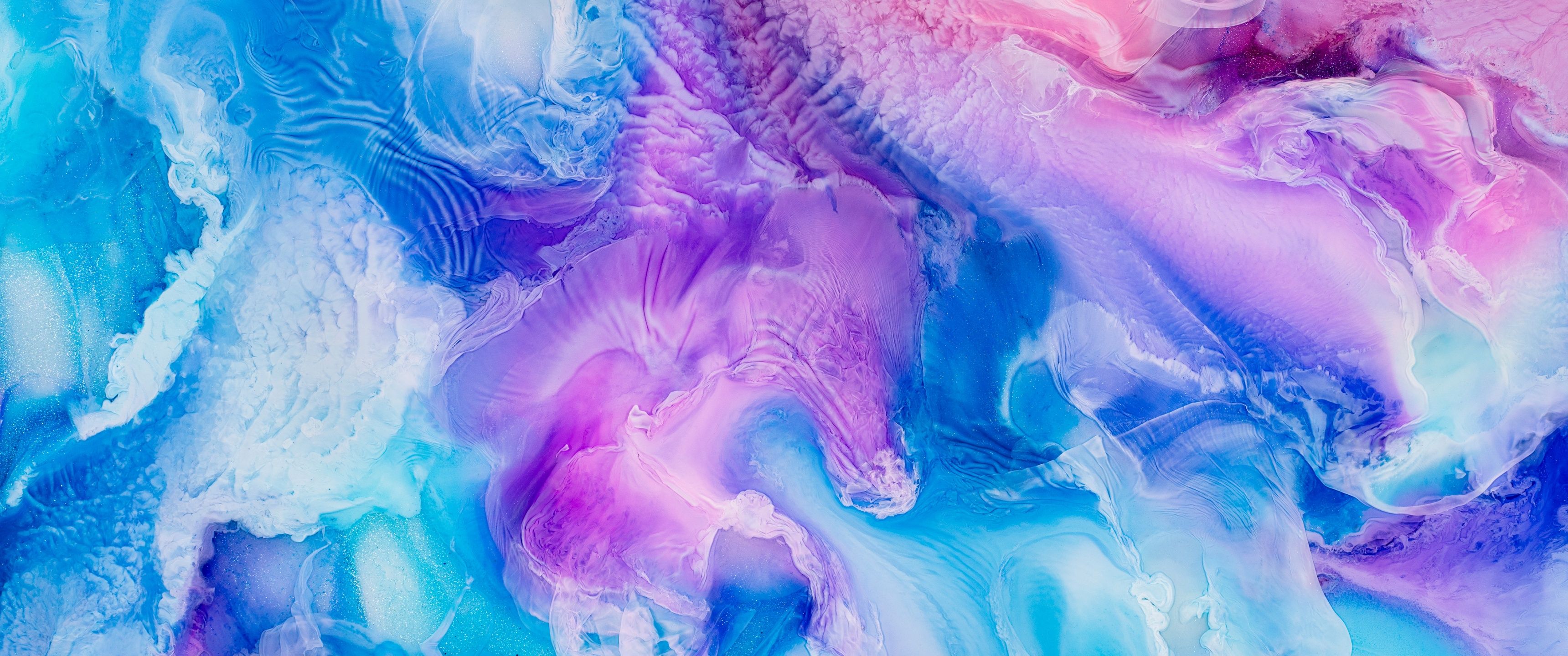 Liquid art Wallpaper 4K, Pearl ink, Colorful, Abstract