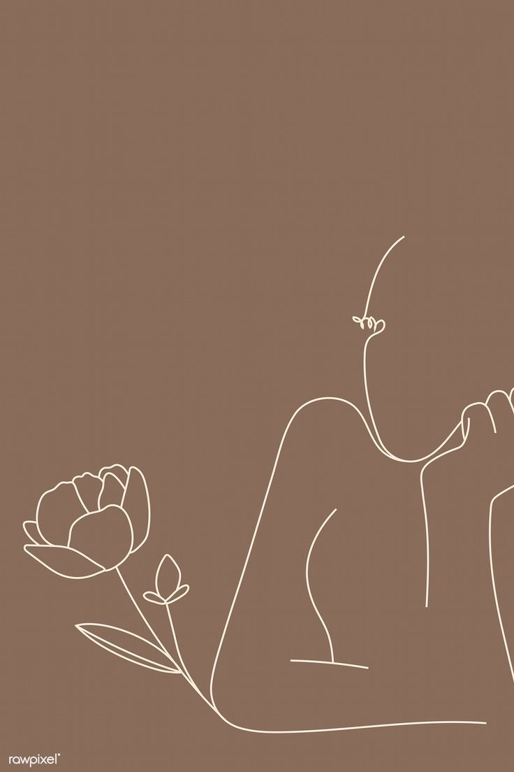 A drawing of the woman and flower - Art, vector