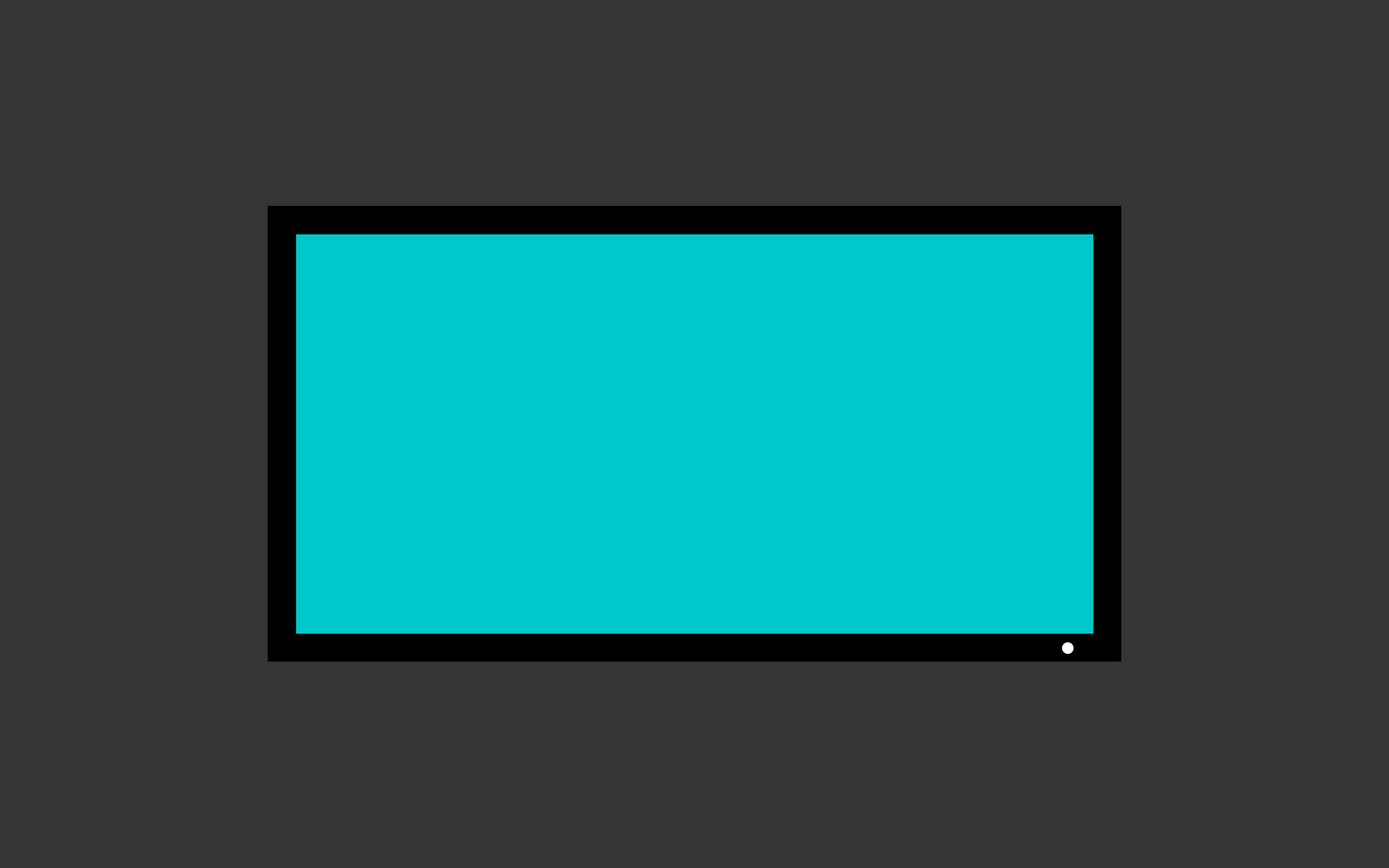 A black square with a blue-green background on a black background - Turquoise