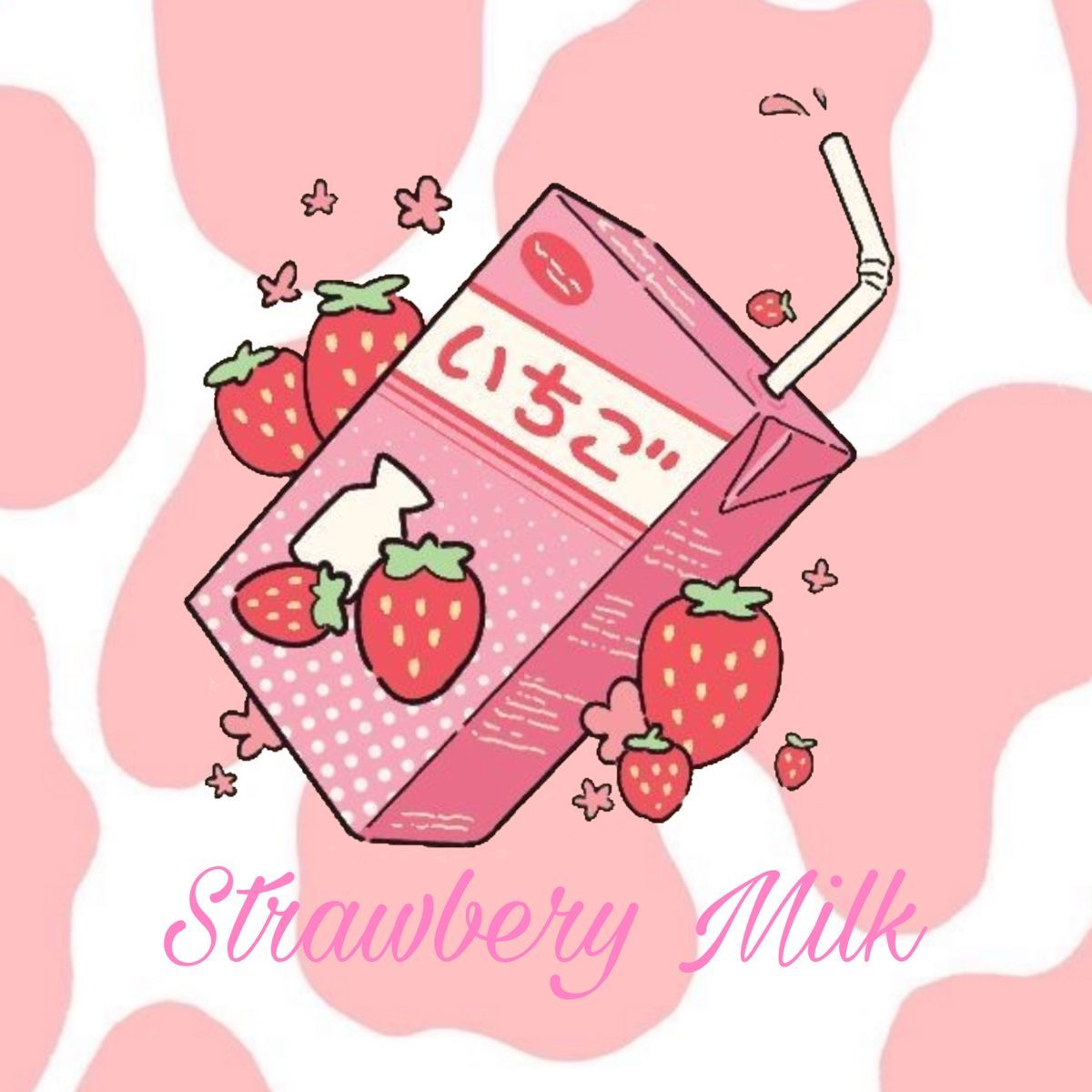 The strawberry milk cartoon - Milk