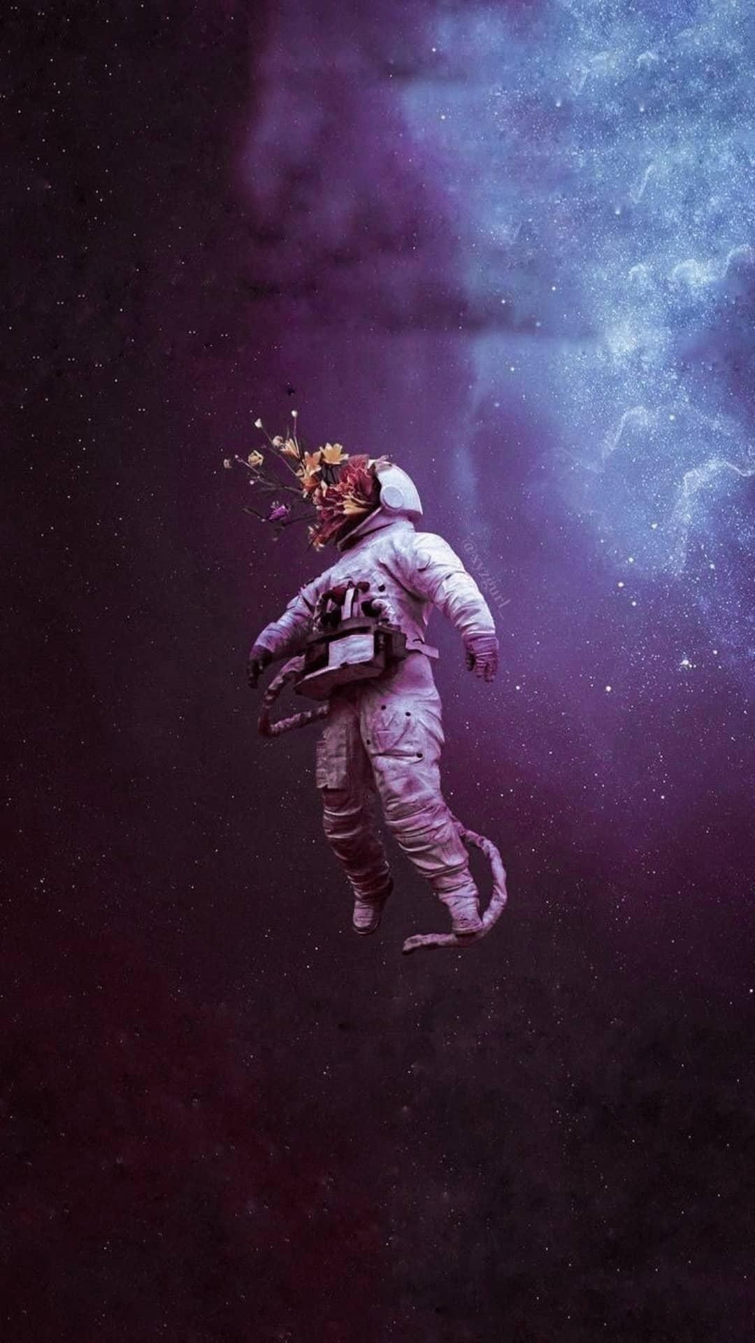 Wallpaper aesthetic astronaut purple. find me on instagram or. Astronaut artwork, Astronaut wallpaper, Astronaut art