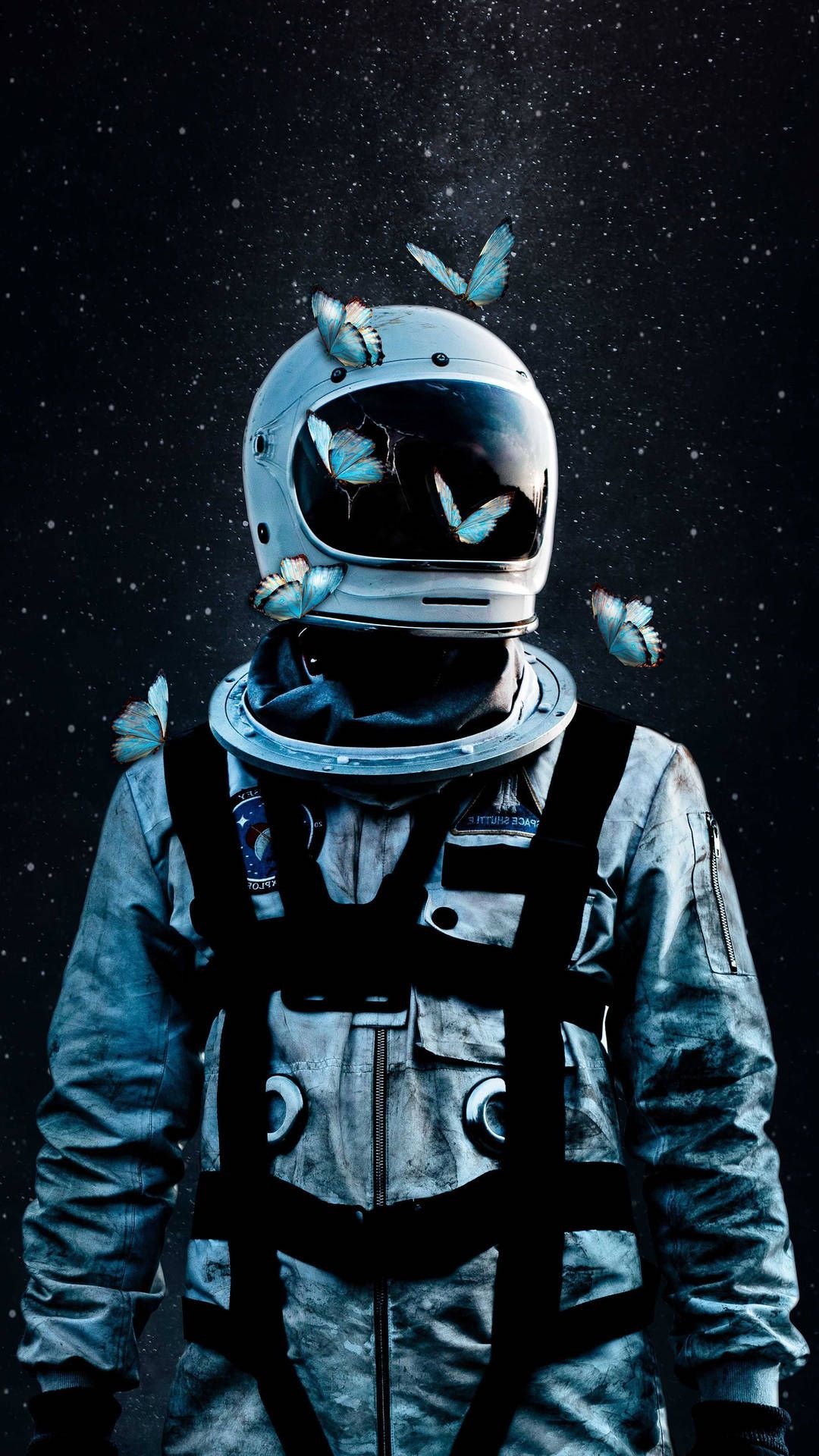 Download Astronaut With Butterfly Aesthetic Wallpaper