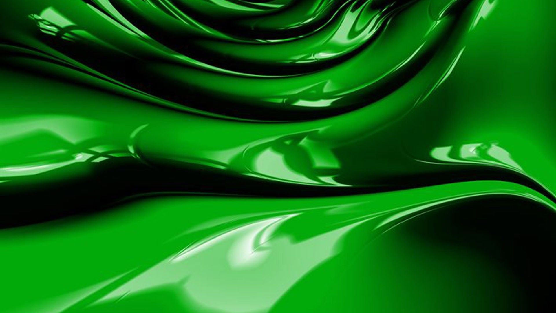 3D Art Abstract Green Wavy Background HD Green Aesthetic Wallpaper
