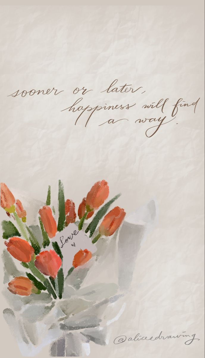 A drawing of flowers and some words - Tulip
