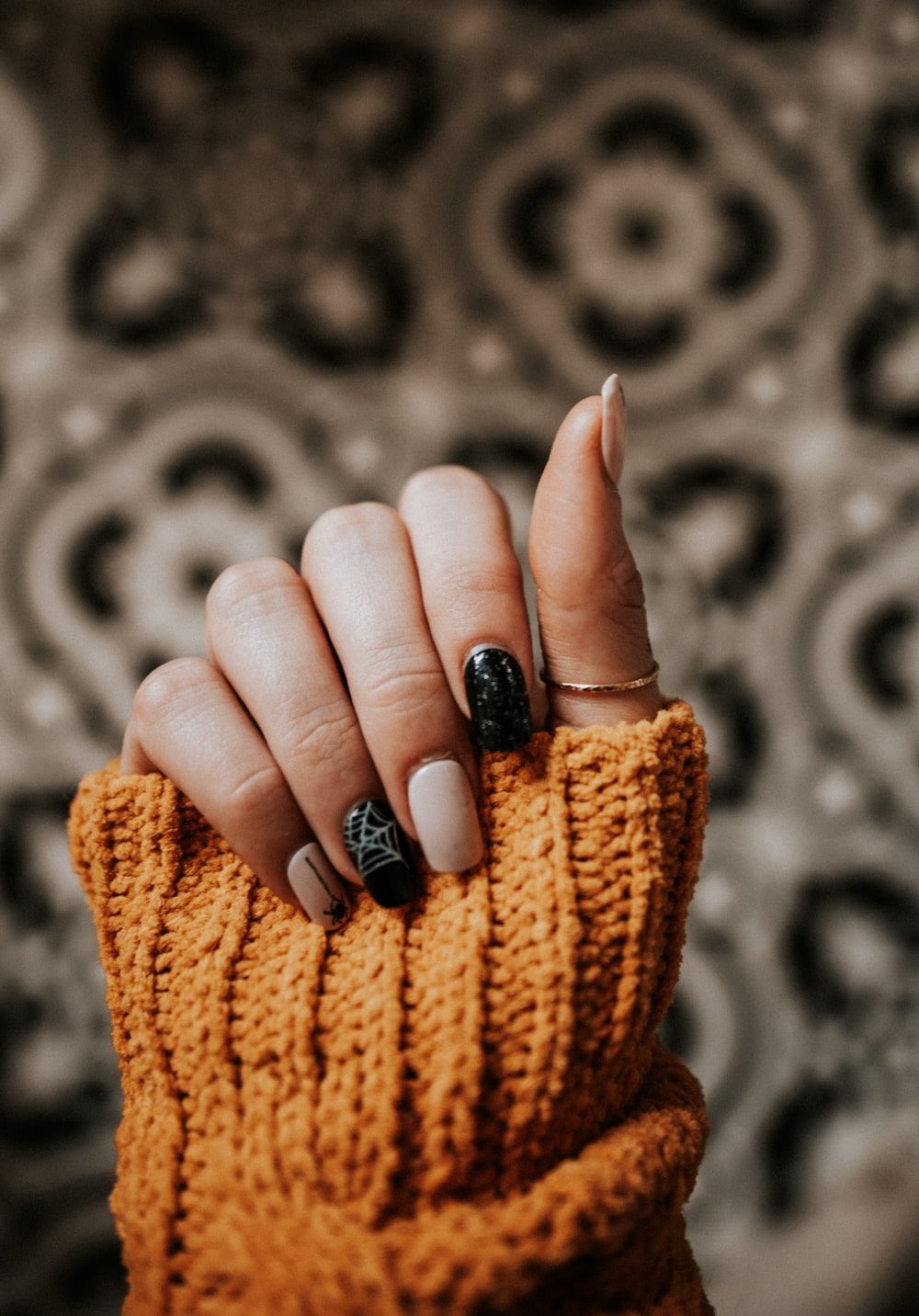 person with nail art photo