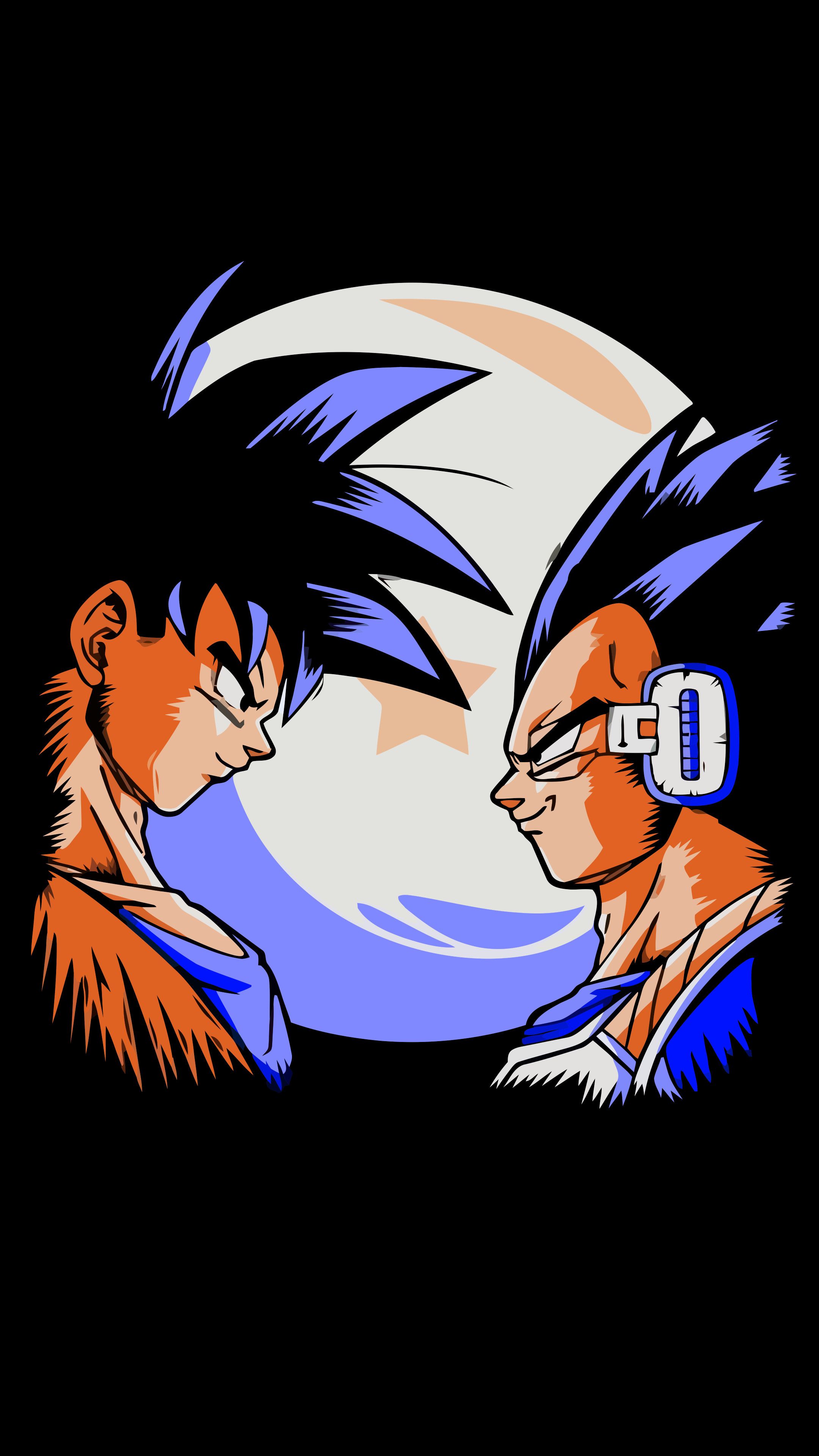 Goku and Vegeta wallpaper for mobiles and tablets - Dragon Ball