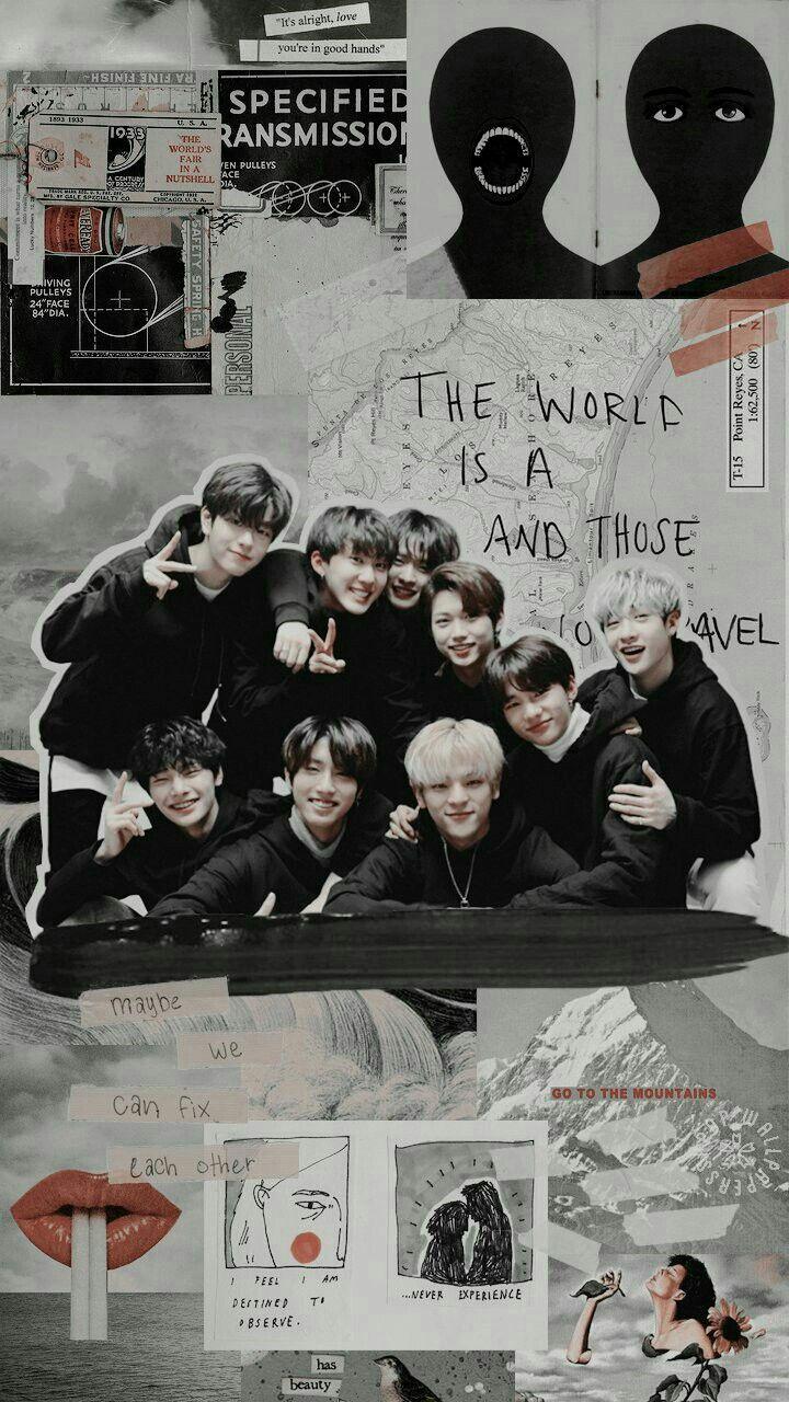 I made a black and white aesthetic for my phone! I love the boys so much - Bang Chan