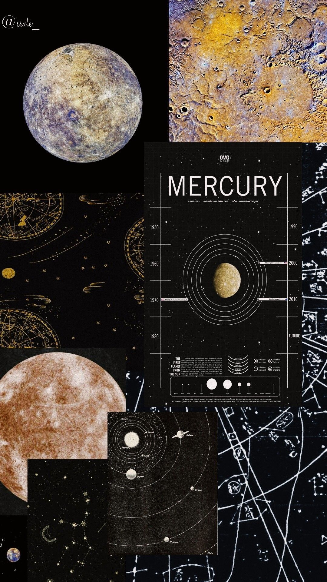 A collage of images of Mercury, the planet, and its moon - Science