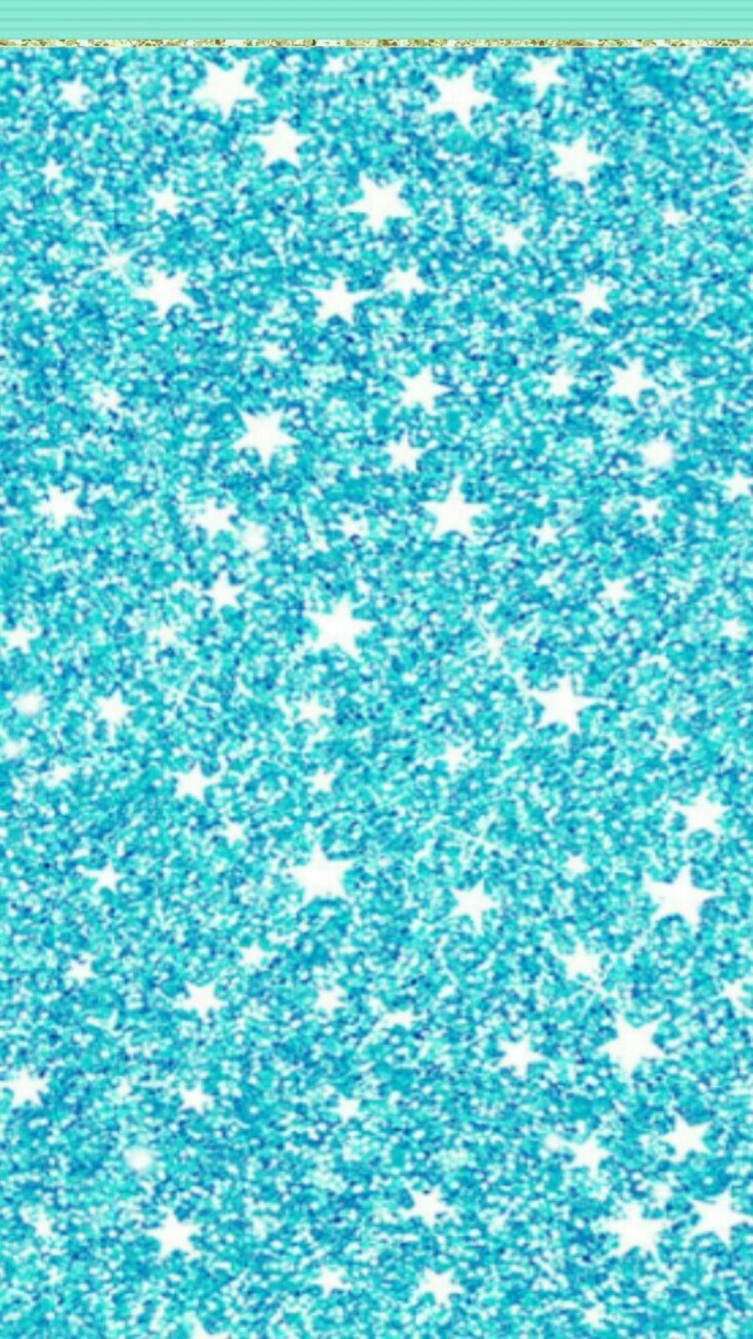 A blue and white background with stars - Cyan