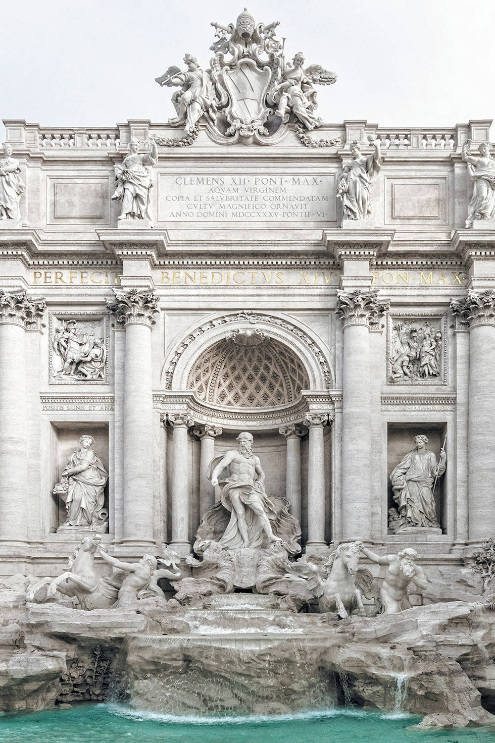 The Trevi fountain is a Baroque masterpiece and one of Rome's most famous landmarks. - Italy