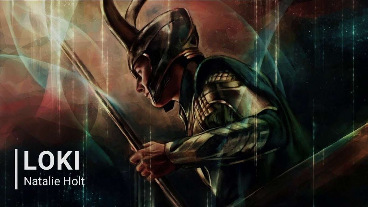 The image of a man holding an axe with his armor on - Loki