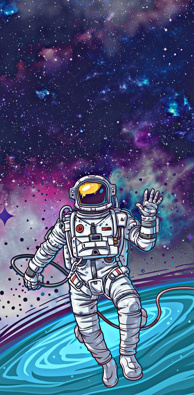 Astronaut in space wallpaper