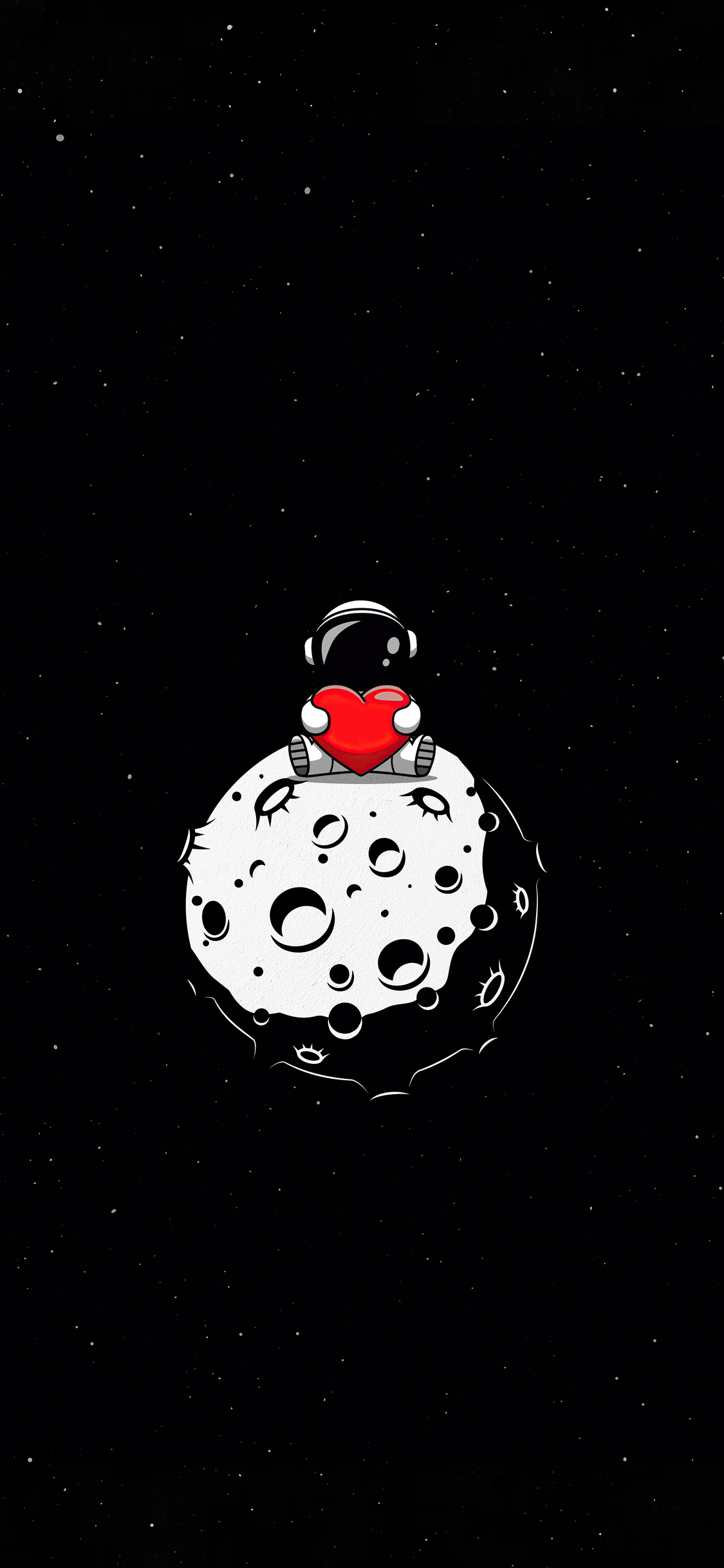Little Astronaut On Moon With Heart In Hand 5k iPhone XS, iPhone iPhone X HD 4k Wallpaper, Image, Background, Photo and Picture