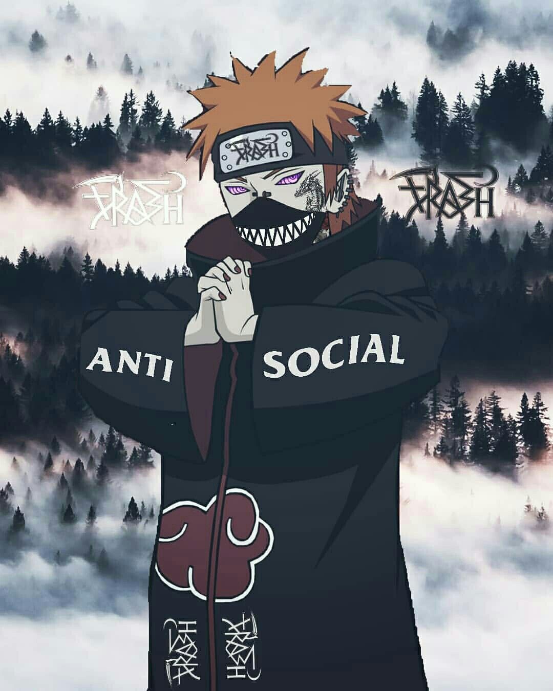 Anti social 4chan phone background - Naruto, Anti Social Social Club