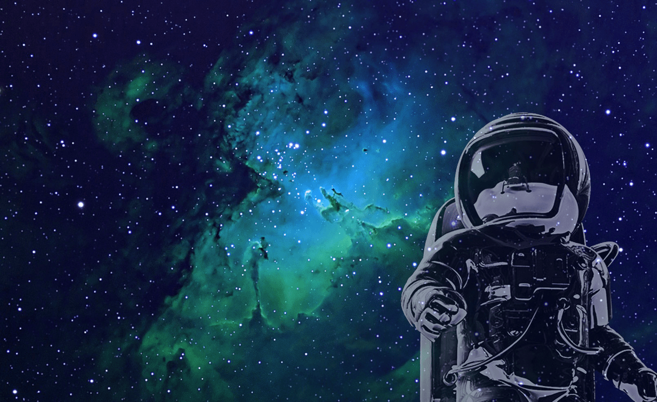 Space Wallpaper by Ich (The Astronaut Network). Astronaut wallpaper, Astronaut art, Tumblr wallpaper