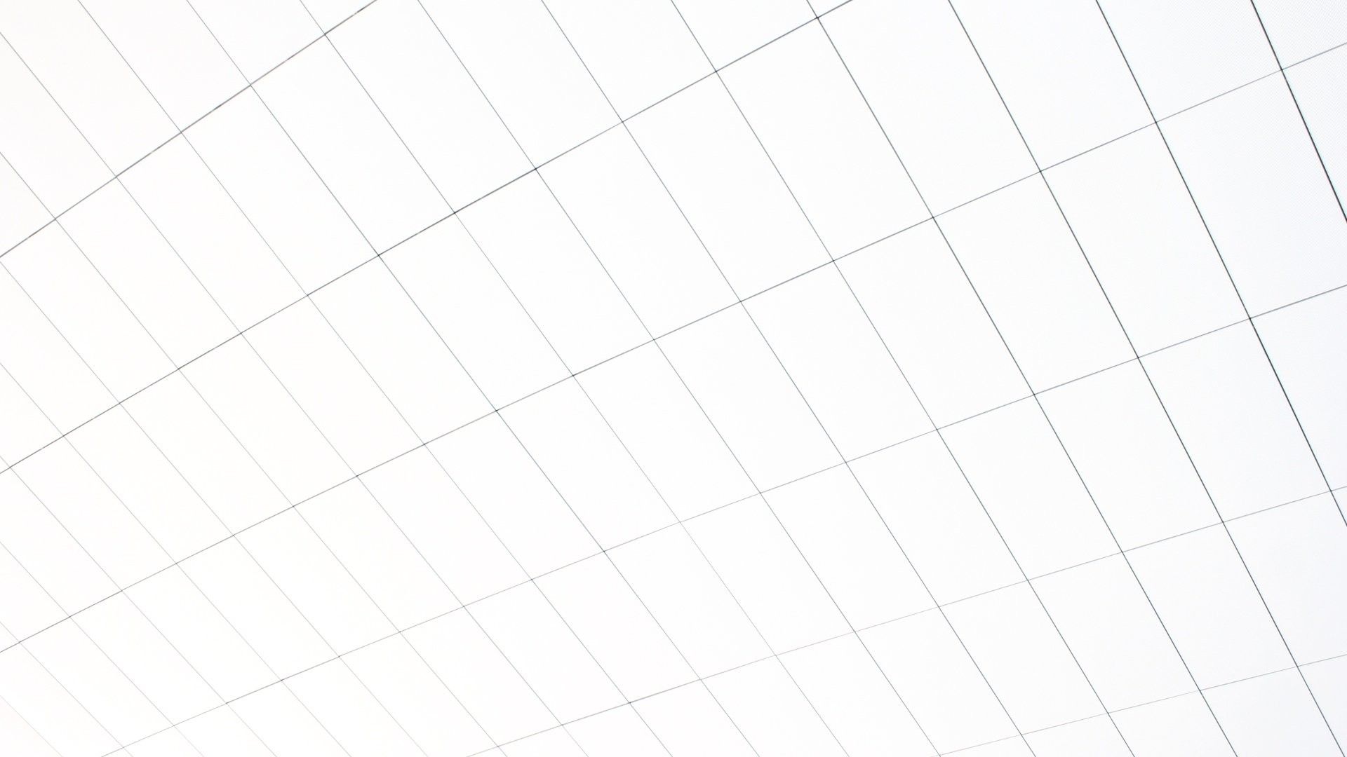 A white ceiling with a grid pattern - White