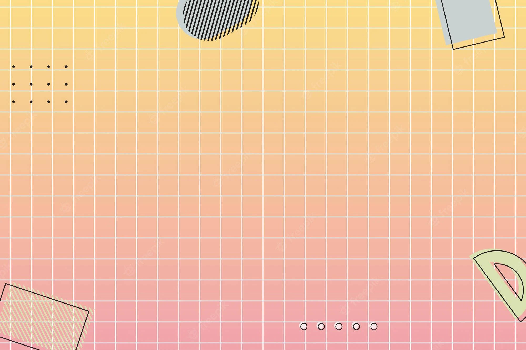 A yellow and pink gradient background with a grid pattern - Grid