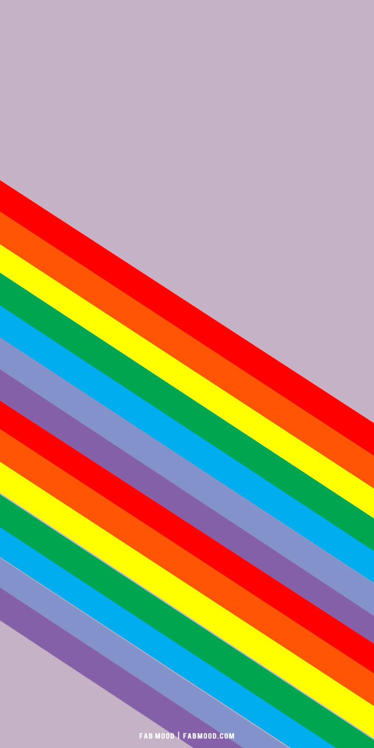 Download this free rainbow wallpaper for your phone or desktop computer. - Lavender, pride, rainbows
