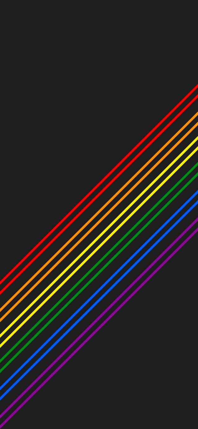 A black background with rainbow stripes - Pride