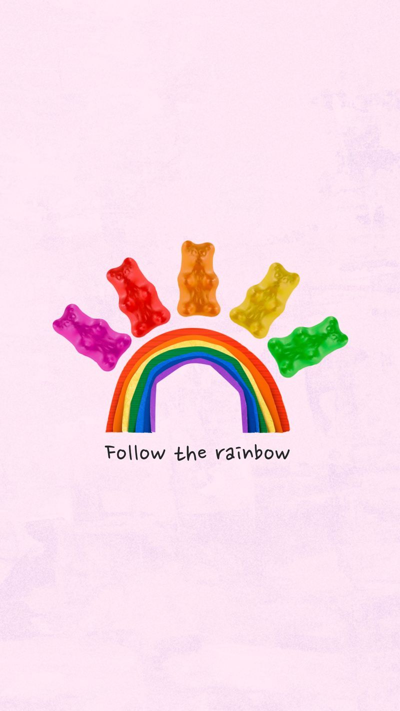 Follow the rainbow  - Pride, rainbows, pretty, purple quotes, pansexual