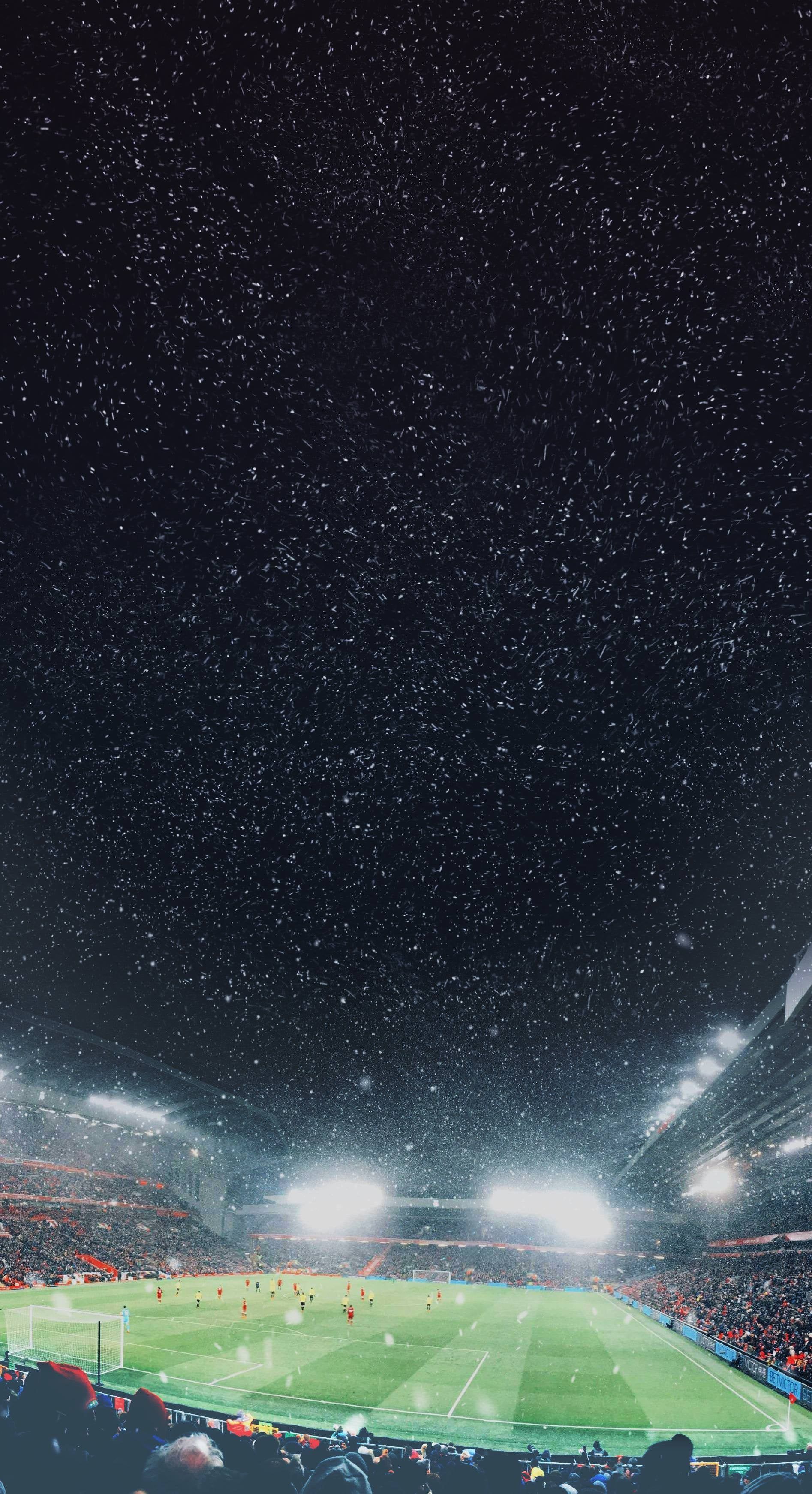 A soccer field at night with stars - Soccer