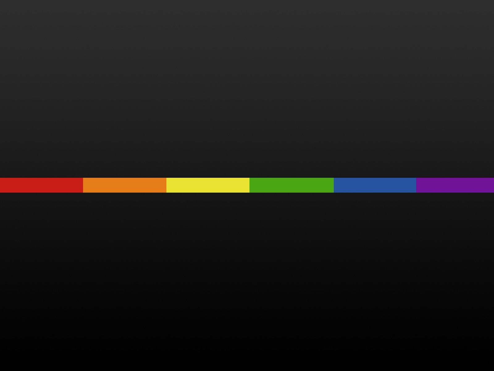 A black background with a rainbow gradient line in the middle - Pride