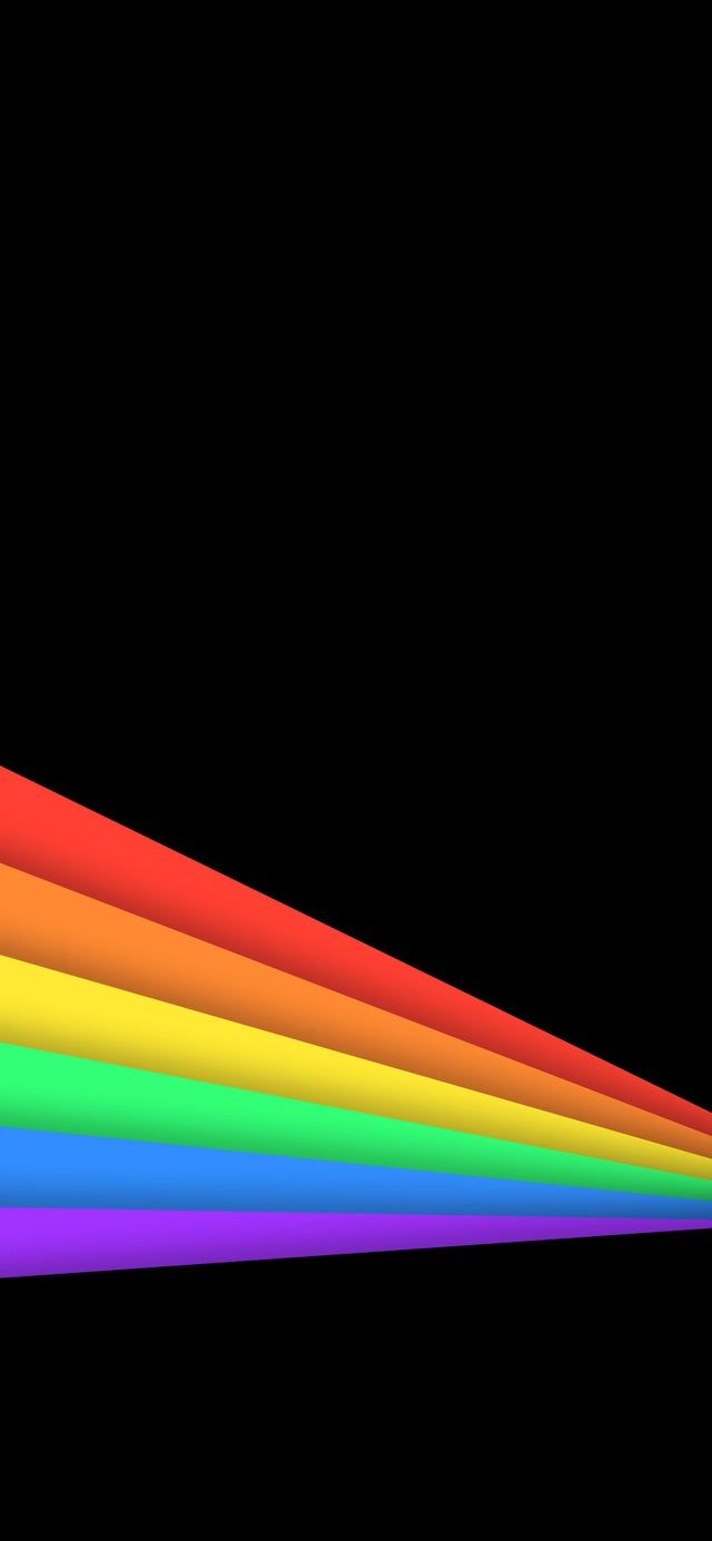 A black background with a rainbow colored line at the bottom - Pride
