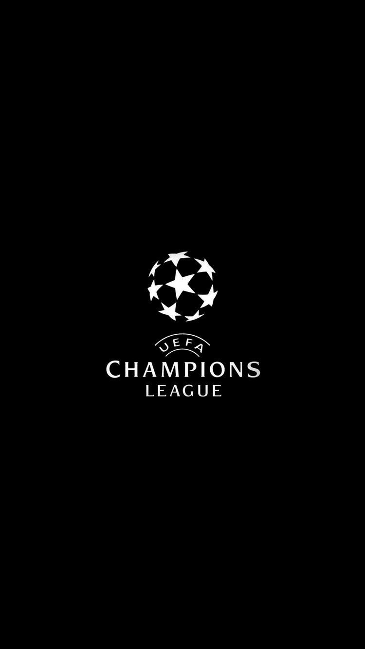 The logo of champions league on black background - Soccer