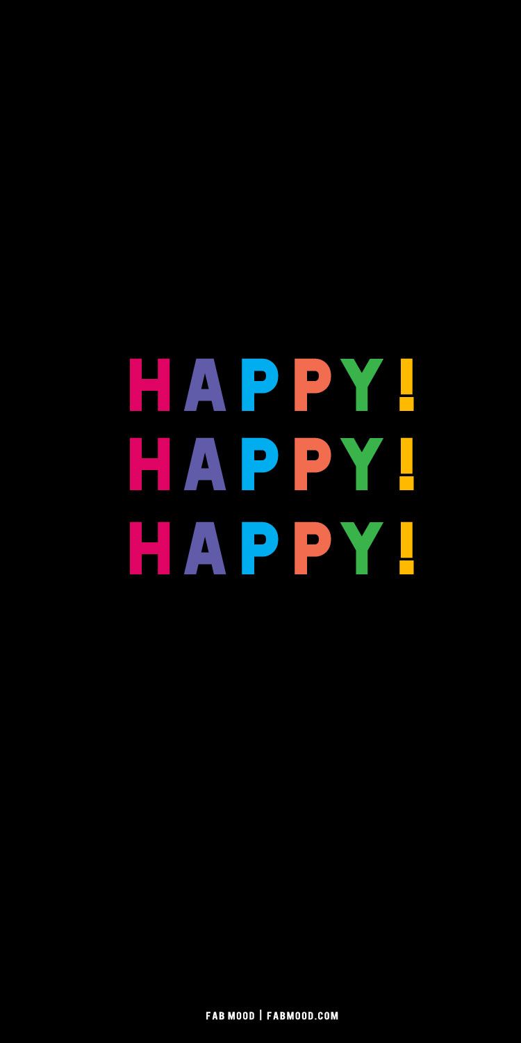 A colorful happy birthday message on black background - Pride, May