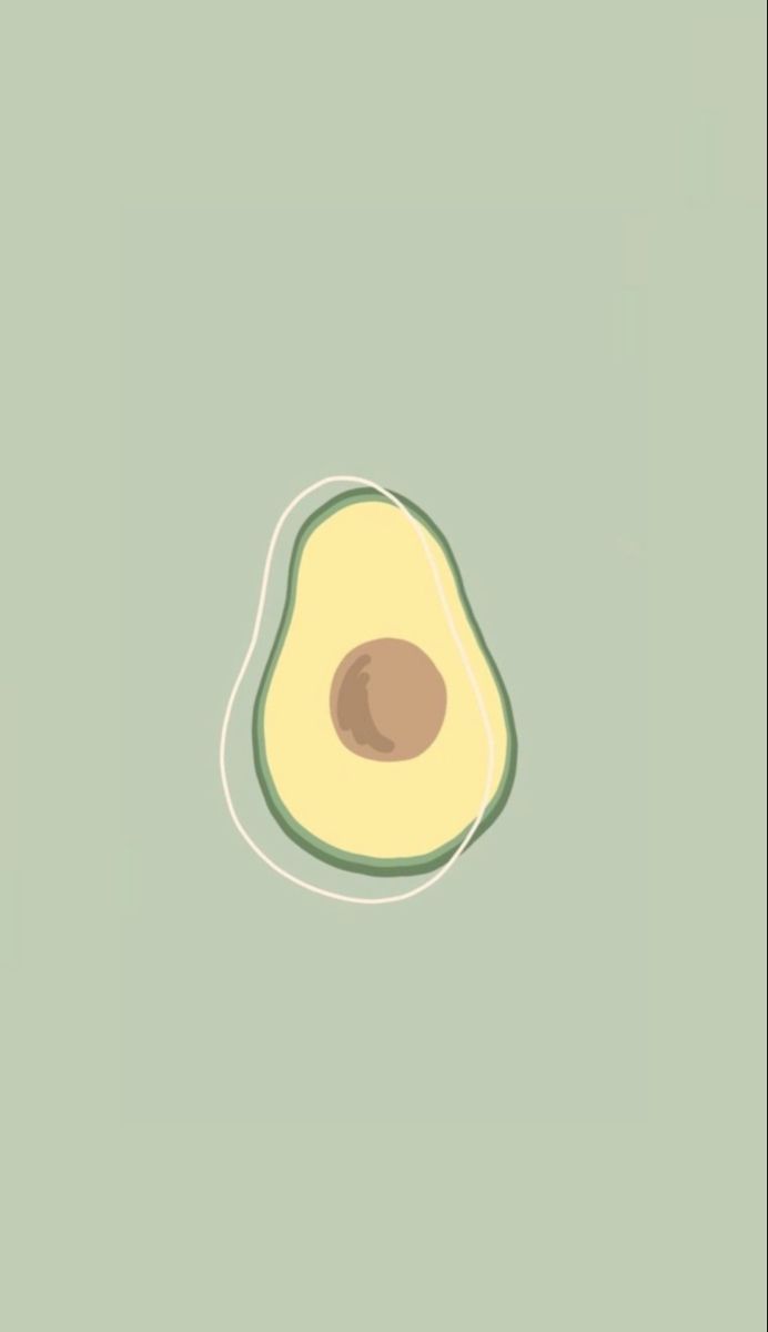An avocado on a green background - Avocado