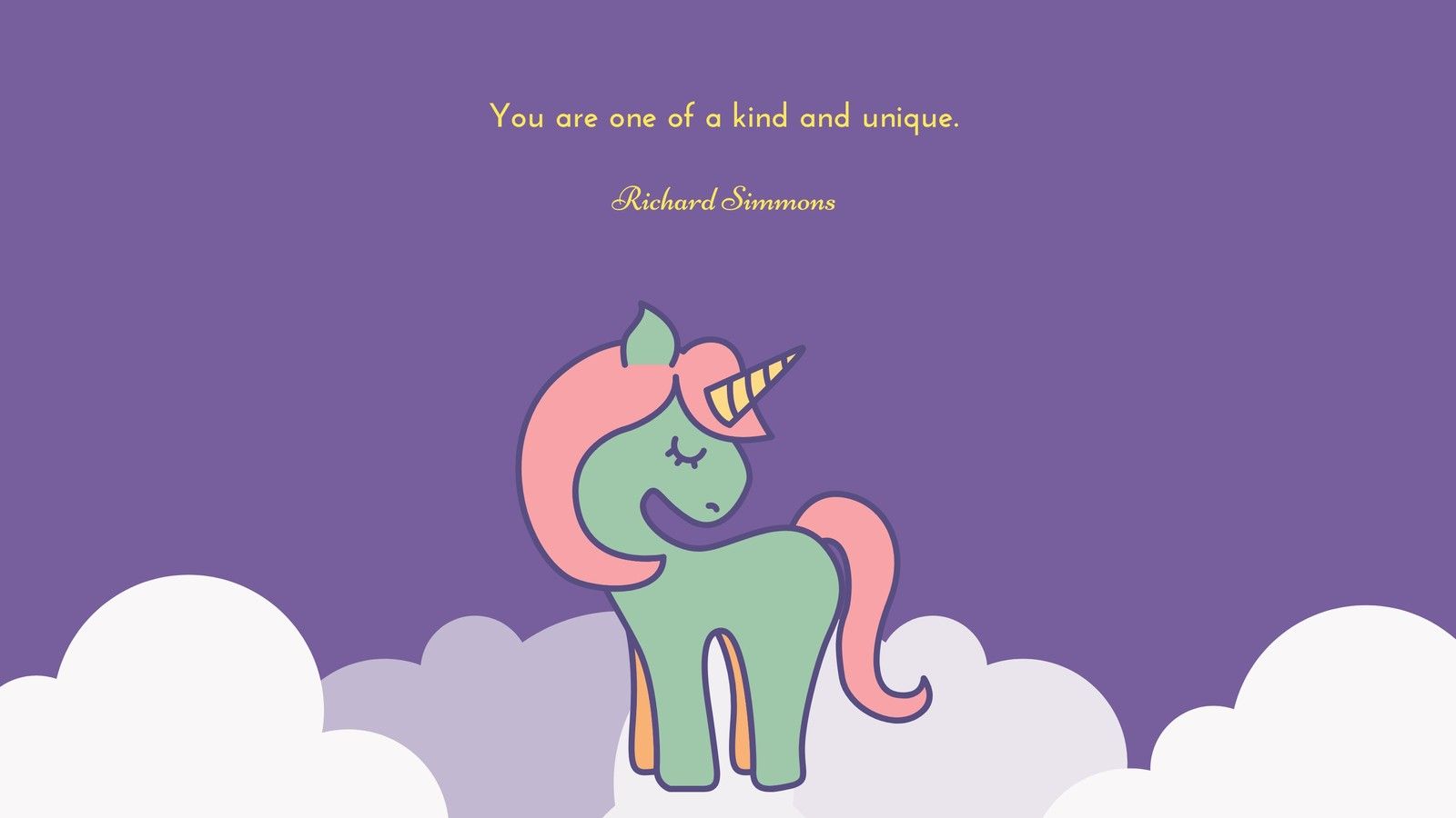 A unicorn with the words you are unique and special - Funny