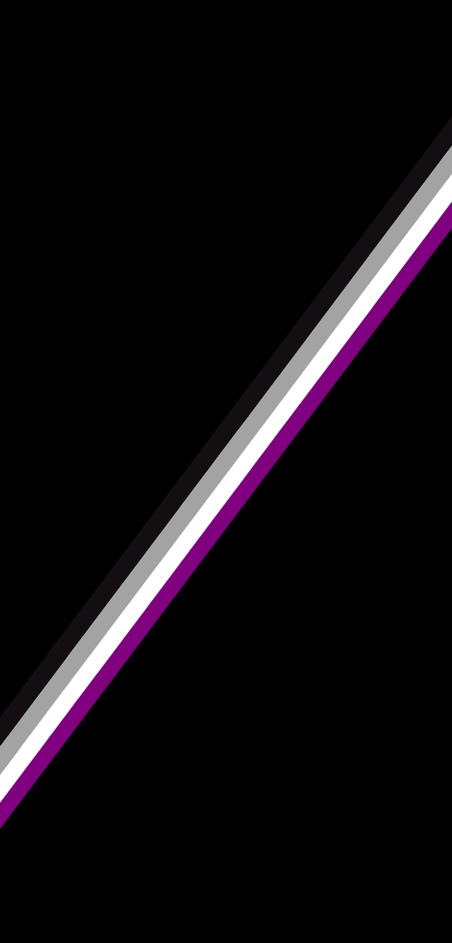 A purple and white striped flag on black - Pride